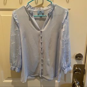 CeCe pale blue top